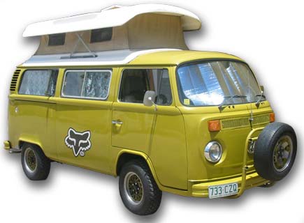 About Our Kombi Ethel with her poptop up
