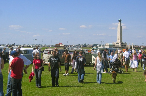 People strolling around on Southsea seafront