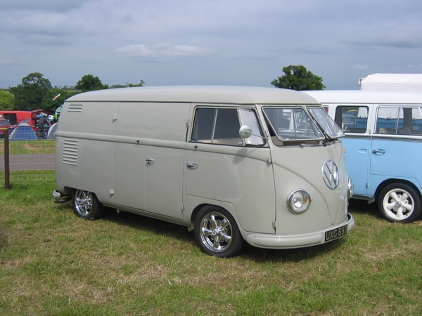 Various splitties parked up in the Split Screen Owners Club area