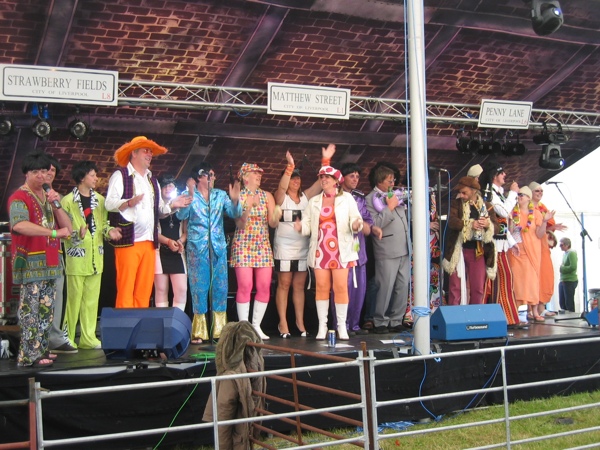 Line-up of the fancy dress finalists