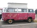 Writing on the side of George's bus