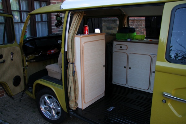 Cupboard unit in place