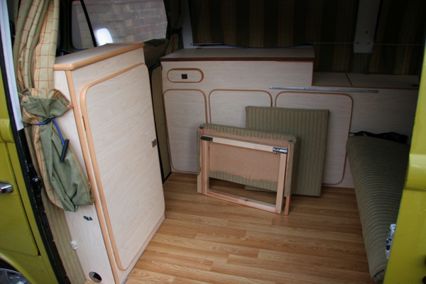 Custom buddy seats for Dormobile interior