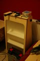 The wardrobe/temporary tool shelf