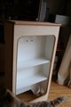 The (almost) finished wardrobe unit (with added shelves). Edge trim now added