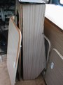 The wardrobe unit as it was before removal - falling to pieces!