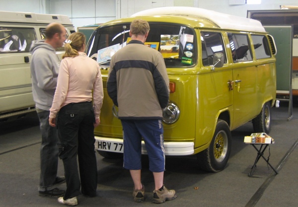 People checking out Ethel's travelling adventures