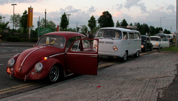 The dubs line up in front of the Outlet Village